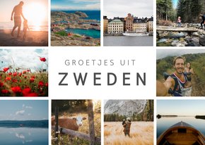 Vakantiekaart fotocollage ansichtkaart met 10 eigen foto's