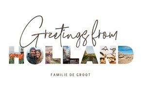 Vakantiekaart Greetings from Holland fotocollage