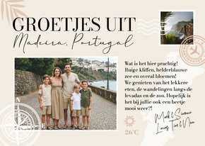 Vakantiekaart groetjes uit ansichtkaart met foto reizen