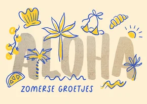 Vakantiekaart zomerse groetjes 