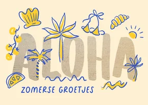 Vakantiekaart zomerse groetjes