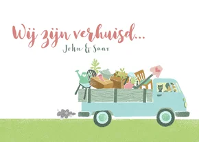 Verhuiskaart busje samenwonen