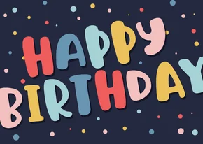Verjaardagskaart happy birthday confetti feest
