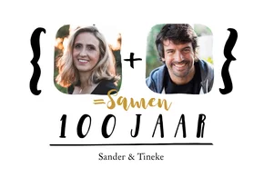 Verjaardagsuitnodiging sommetje samen jarig