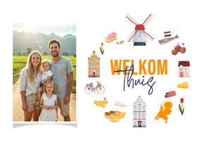 Welkom thuis vakantiekaart Nederland molen foto