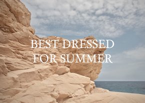Wenskaart 'best gekleed voor de zomer' rotsformatie
