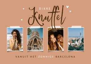 Wenskaart collage terra dikke knuffel hartjes