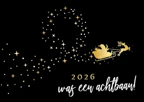 Zakelijke achtbaan kerstkaart bedankje medewerkers
