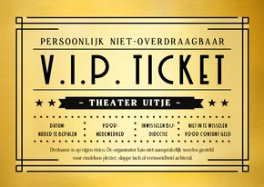 Zakelijke goudlook VIP ticket tegoedbon dagje uit
