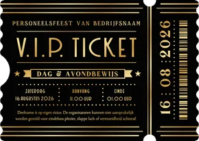 Zakelijke grappige originele VIP-ticket