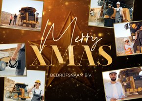 Zakelijke kerst fotocollage sprankelend met ster