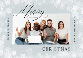 Zakelijke kerstkaart foto merry christmas sneeuw