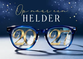 Zakelijke kerstkaart opticien bril kerst nieuwjaar 2027