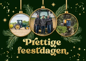 Zakelijke kerstkaart prettige feestdagen kerstballen foto's