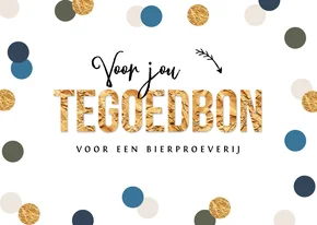 Zakelijke tegoedbon confetti goud waardebon