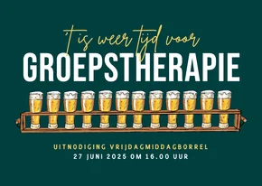 Zakelijke uitnodiging borrel grappig bier