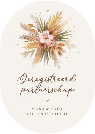 Geregistreerd partnerschap uitnodiging bohemian feestje 