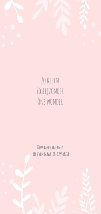 Bloemen geboortekaartje 2