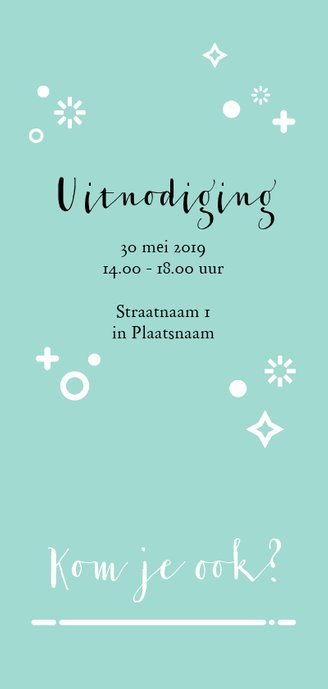 communie geometrische figuren Achterkant