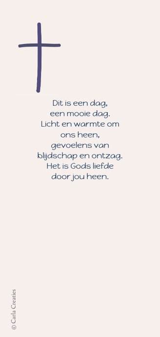 Doopkaart Gods lamp met beer op maan 2