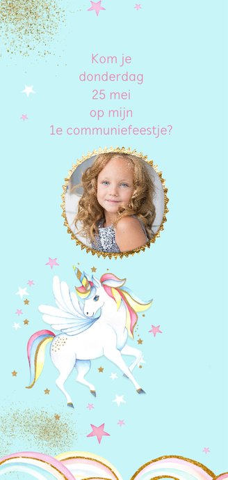 Eerste communie unicorn 2