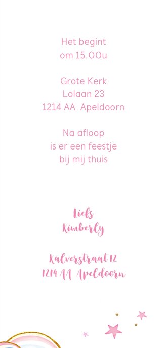 Eerste communie unicorn 3