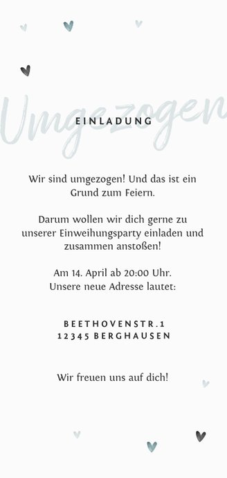 Einladung Einweihungsparty Pflanze Und Herzen Kaartje2go
