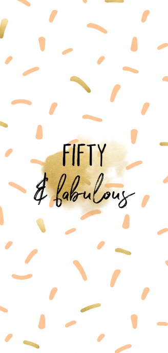 Einladung Geburtstag mit Text fifty and fabulous 2