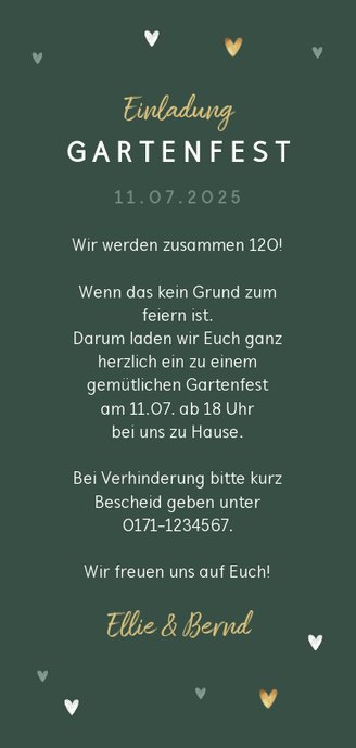 Einladung Zum Gartenfest Grun Mit Foto Kaartje2go