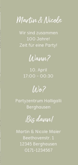 Einladung zum gemeinsamen Geburtstag in Stempellook mit Foto 3