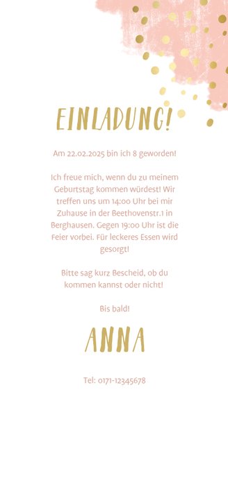 Einladung zum Kindergeburtstag rundes Foto 3