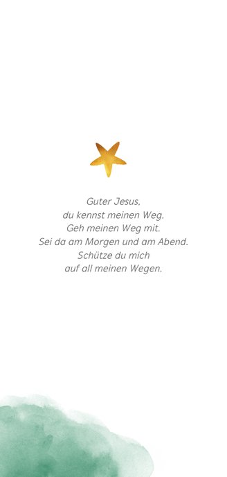 Einladung zur Kommunion Foto, Sterne und Wasserfarbe 2