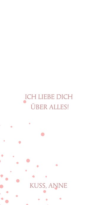Foto-Liebeskarte LOVE Typografie und rosa Punkte 3