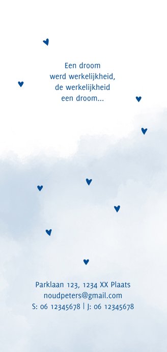 Geboorte Ballon op waterverf achtergrond blauw 2