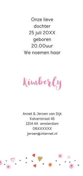 Geboorte boom met bloemen 3