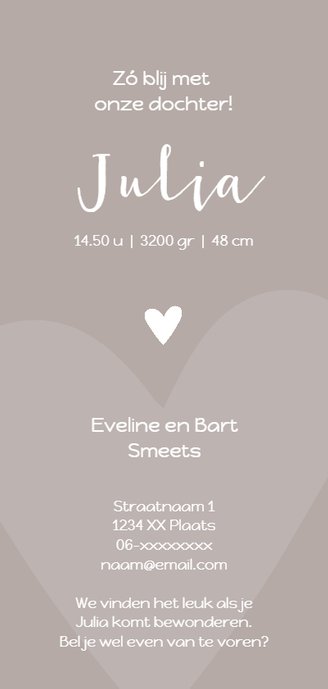Geboorte rompertje Achterkant
