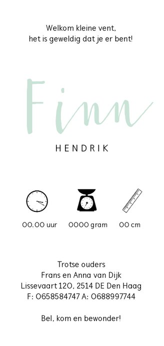 Geboortekaartje jongen geometrisch 3