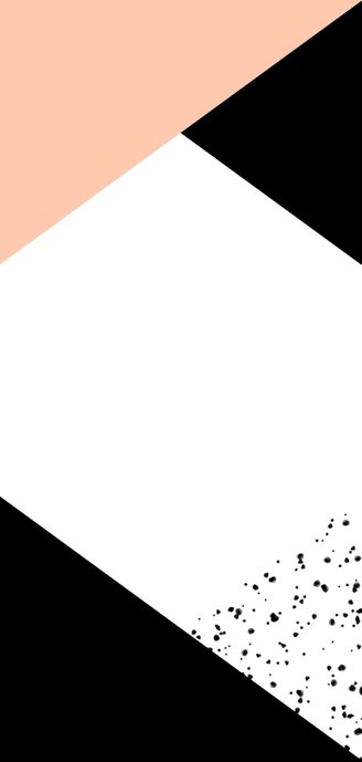 Geboortekaartje langwerpig met spetters geometrisch Achterkant