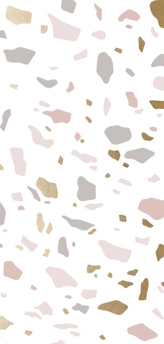 Geboortekaartje met Terrazzo-look en vierkant vlak meisje 2