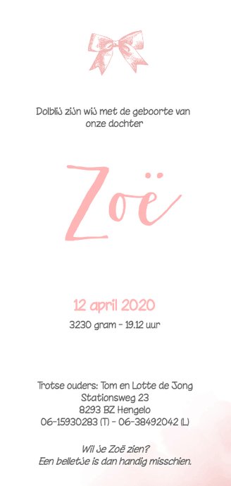 Geboortekaartje_Zoë_SK Achterkant
