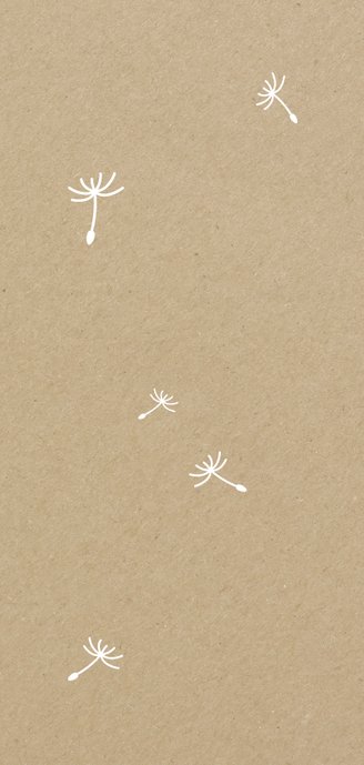 Geburtskarte Mädchen mit Pusteblume Foto innen Rückseite