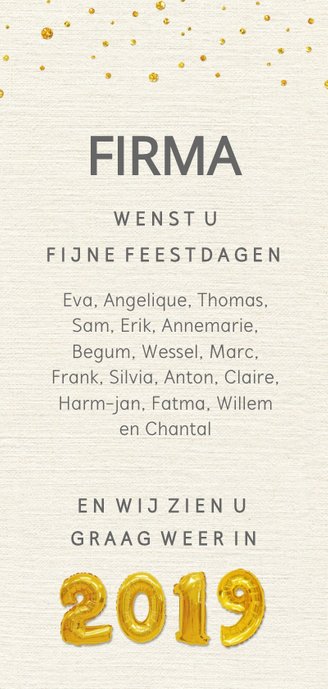 Gouden 2019 in cijferballonnen - SU Achterkant