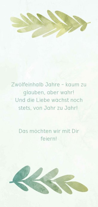 Jubiläumskarte zur Hochzeit 12,5 Jahre 2