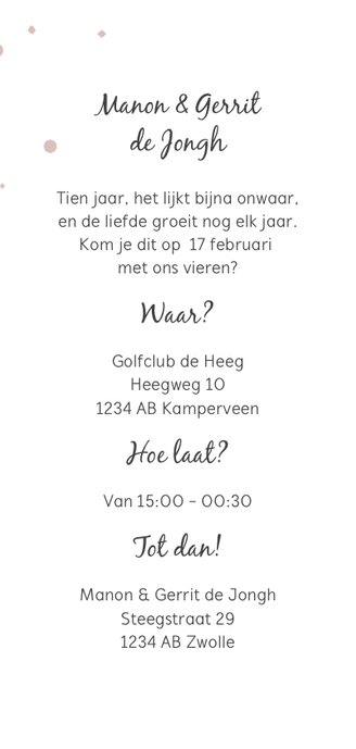 Jubileumkaart '12,5 jaar getrouwd!' met confetti 3