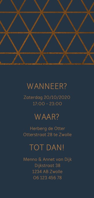 Jubileumkaart 25 jaar geometrisch patroon 3