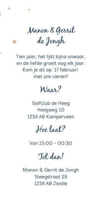 Jubileumkaart '25 jaar getrouwd!' met confetti 3