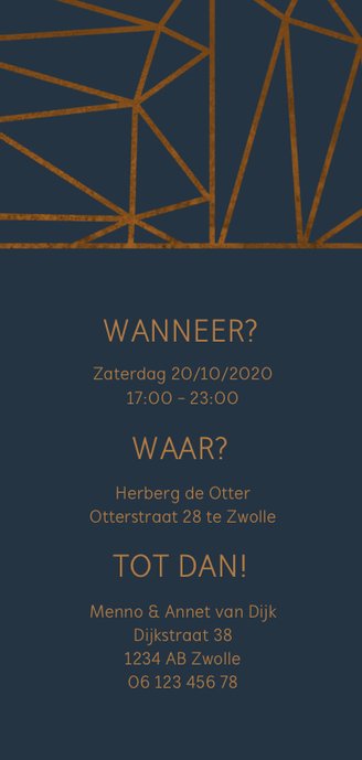 Jubileumkaart 40 jaar geometrisch patroon 3