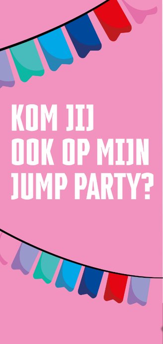 Jump XL uitnodiging kinderfeestje Meisje 2