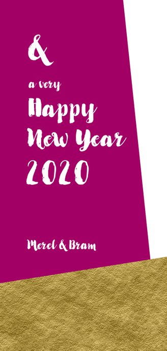 Kerst grafisch achtergrondkleur paars aanpasbaar 2020 Achterkant