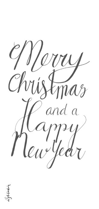 Kerst handlettering merry christmas 2